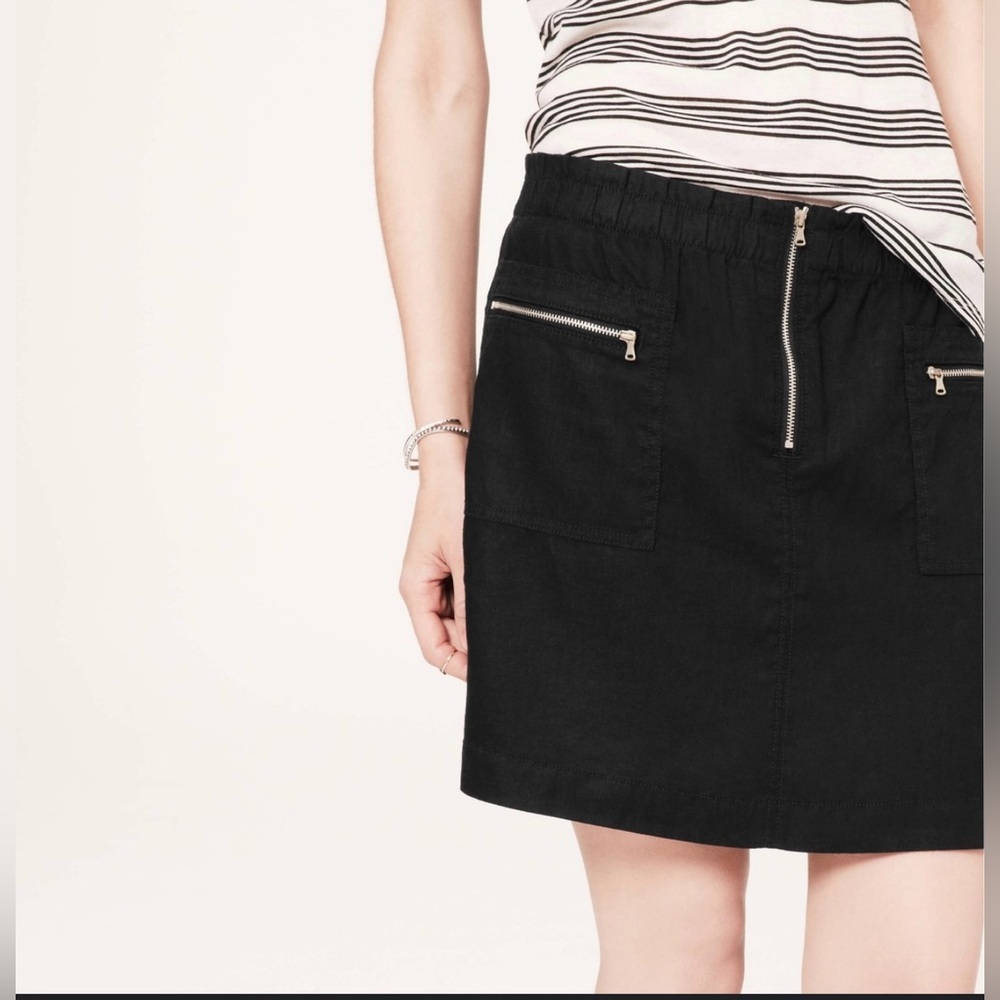 Lou & Grey Black Mini Cargo Skirt